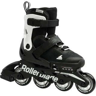 MICROBLADE, Inline Skates für Jungen, Inliner für Anfänger - fortgeschrittene Kinder, Schwarz/Weiss, Gr. 28-32