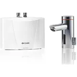 Clage MBX3 Lumino Durchlauferhitzer Set 3,5kW 230V Unter­tisch max. 2,0l/min mit berührungsloser Sensorarmatur für Waschbecken 1500-15113