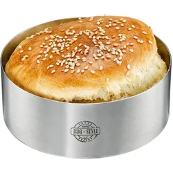 Burger-Ring - Edelstahl - 10,8cm x 4cm - Praktische Anricht-Hilfe