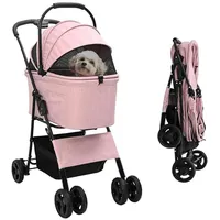 VidaXL Faltbarer Haustierwagen Rosa 81 x 47 x 99