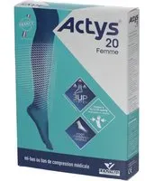 Actys20MoinsFemme-Mi-basmédicaldecompression,classe2,molletfin.naturel,court