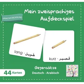 Schulbuchverlag Anadolu Mein zweisprachiges Aufdeckspiel Gegensätze, Deutsch-Arabisch (Kinderspiel)