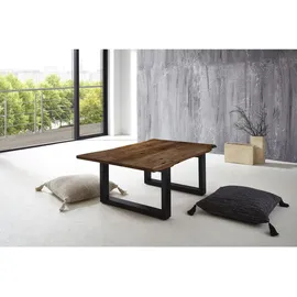 möbelliebling Couchtisch Baumkante Schwarz Akazie 120 x 40 x 80 cm