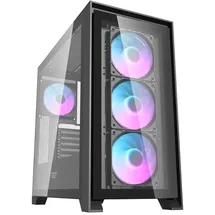 darkflash tech Darkflash DRX90 Glas-Computergehäuse Schwarz