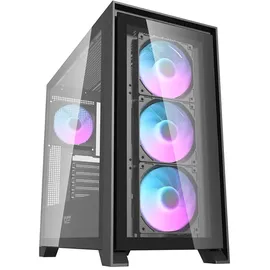 darkflash tech Darkflash DRX90 Glas-Computergehäuse Schwarz