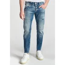 LE TEMPS DES CERISES Bequeme Jeans LE TEMPS DES CERISES "700/11", Herren, Gr. 32, US-Größen, blau, 94% Baumwolle, 5% Polyester, 1% Elasthan, Jeans, mit leichten Destroyed-Elementen