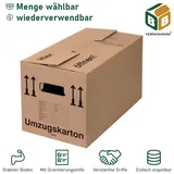 BB-Verpackungen Umzugskarton Spedition XXL, 2-wellig, 40kg Traglast, 650 mm x 350 mm x 370 mm braun