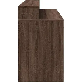 vidaXL LED-Schreibtisch Braun Eiche-Optik 140x55x91 Holzwerkstoff