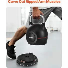 Vevor Verstellbare Kettlebell 2-20 kg Schwarz