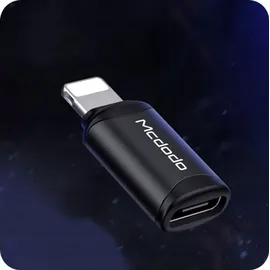 Mcdodo OT-8730, USB-C zu Lightning Adapter, schwarz - Schwarz