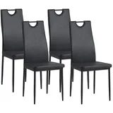Albatros Esszimmerstuhl SALERNO Kunstleder Schwarz 4er Set
