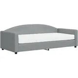 vidaXL Tagesbett mit Matratze 90 x 200 cm grau
