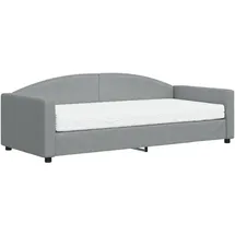 vidaXL Tagesbett mit Matratze 90 x 200 cm grau