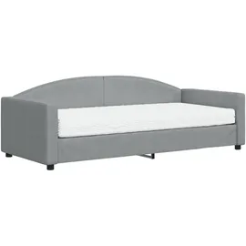 vidaXL Tagesbett mit Matratze 90 x 200 cm grau