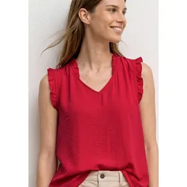 STREET ONE Rüschenbluse rot 42