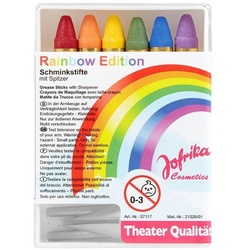 Rubie ́s Schmink-Set »6 Regenbogen Schminkstifte«, Schminkset in allen sechs Regenbogenfarben bunt