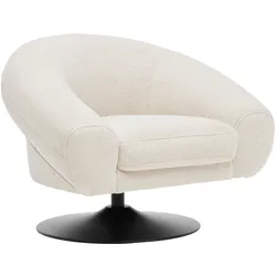 Designsessel Lugo drehbar Weiß/Beige