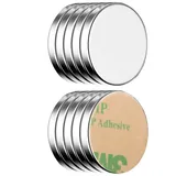 ECENCE Magnete silber, Neodym Klebe-Magnete selbstklebend Magnet Scheibe Stark Rund Klein 18x2mm