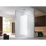 Glaszentrum Hagen - [Typ-WH] 140x200 cm Walk in Duschabtrennung Satiniert - Dusche inkl. Alu-Profil in White