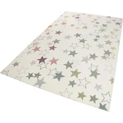 Kinderteppich ESPRIT "Esterya ESP-4636" Gr. 2, bunt (naturfarben, bunt), B:80cm H:13mm L:150cm, Kunstfaser, Teppiche, Sterne Design, Kurzflor