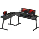 huzaro Hero 6.0 Schwarzer RGB-Gaming-Schreibtisch Schwarz