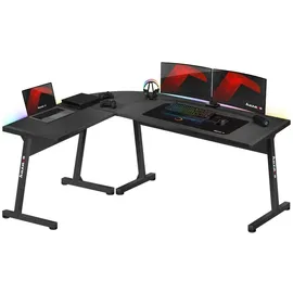 huzaro Hero 6.0 Schwarzer RGB-Gaming-Schreibtisch Schwarz