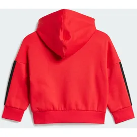 adidas Unisex Baby ESSENTIALS HOODED JOGGER, Pure Ruby/Black/Black, 6-9 Months