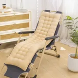 Highdi Liegenauflage Auflage für Gartenliege, Verdickt Bequem Polster Auflage, Hohe Rückenlehne Stuhlkissen mit Krawatte für Deckchair Sonnenliege Liegestuhl Gartenmöbel (Kamel,45x100x8cm)