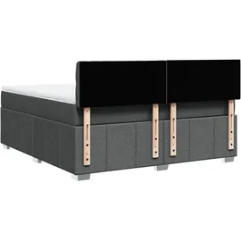 vidaXL Boxspringbett 180 x 200 cm Dunkelgrau