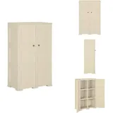 Vidaxl - Kunststoffschrank 79x43x125 cm Holzdesign Angora-Weiß - Aufbewahrungsbox - Garderobe - Schuhregal - Wohnzimmermöbel - Küchenorganisation