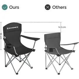 Songmics Campingstuhl 2er Set Schwarz