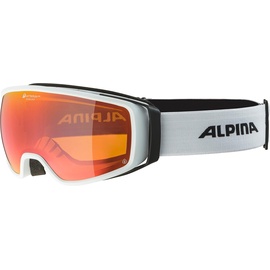 Alpina DOUBLE JACK Planet Q-LITE Skibrille Mit 100% UV-Schutz Für Erwachsene, white matt, One Size