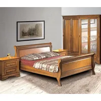 JV Möbel Luxuriöses Designer-Bett 3-tlg. H1 Braun