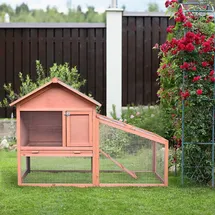 PawHut Freilaufgehege 144 x 64,5 x 100 cm Natur