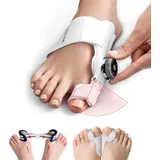 Tech Love Hallux Valgus Korrektur Set, Verstellbarer Knopf Schienen