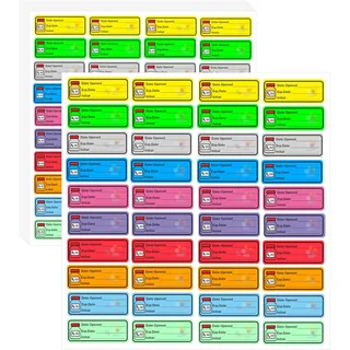 2,5 x 5,1 cm Medikamentendatum geöffnete Anleitung (evtl. nicht in deutscher Sprache) – 1000 Stück Apotheken-Etiketten für Drogerie-Lagerbestand, Pillenflaschen, Erste-Hilfe-Kits, organisiertes