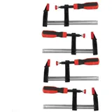 4 Stück Schraubzwinge Set, F Klemmzwinge Temperguss Spannweite Holzbearbeitung Clamps Bar Stahlmaterial, DIY Handwerkzeug Kit Verbreitet beim Kleben und Spleißen (4Pcs 50x150mm)