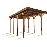 Forest style Alpholz Carport 8,00 x 4,04 m braun