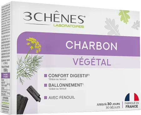 3 Chênes Aktivkohle 30 Kapseln