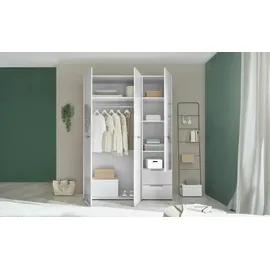 Möbel Kraft Drehtürenschrank SANTORINI 150 x 212 x 57 cm Weiß