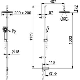 Hansa HANSABASICJET Kopfbrause 200x200mm (44380300)