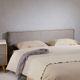 Idimex Kopfteil KLAO gepolstert 160cm grau – elegantes Bettkopfteil, Melange-Optik, widerstandsfähiger Stoffbezug, langlebig und bequem, klassisches Design