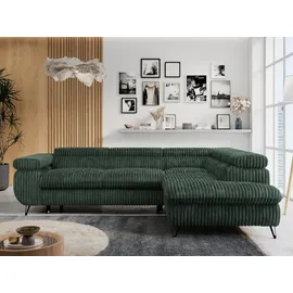 MKS Meble Eckcouch Cord 3-Sitzer Grün