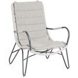 SonnenPartner Lounge-Sessel Kunststoffgeflecht silbergrau