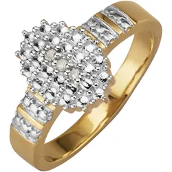 Diamantring FIRETTI "Schmuck Geschenk Silber 925 Damenring Ring" Gr. 62, silber (gelbgoldfarben, silberfarben), Fingerringe, Damen, 62, 0,03 ct P3 = leicht erkennbare Einschlüsse, Silber 925 (Sterlingsilber)-Diamanten, 2,7mm, Silber 925 (Sterlingsilber), Diamanten, mit Diamanten