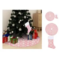 vidaXL Weihnachtsbaumdecke 150 cm Rosa
