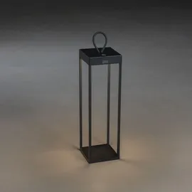 Konstsmide Laterne Aluminium 50 cm x 15 cm x 15 cm inkl. Akku schwarz