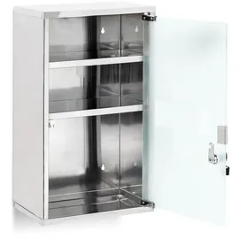 Relaxdays Medizinschrank EMERGENCY XL ohne Norm silber