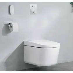 Dusch-WC Komplettanlage Sensia Pro 36508, für Unterputzspülkästen, Wandmontage, antibakterielle Glasur, Antihaft-Beschichtung, alpinweiß