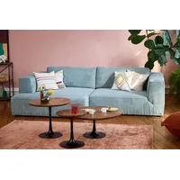 TOM TAILOR HOME Big-Sofa BIG CUBE Style Ecksofa 270 x 160 cm - Recamiere re oder li, mit Stegkissen, extra großer Sitztiefe - in schönen Stoffen blau